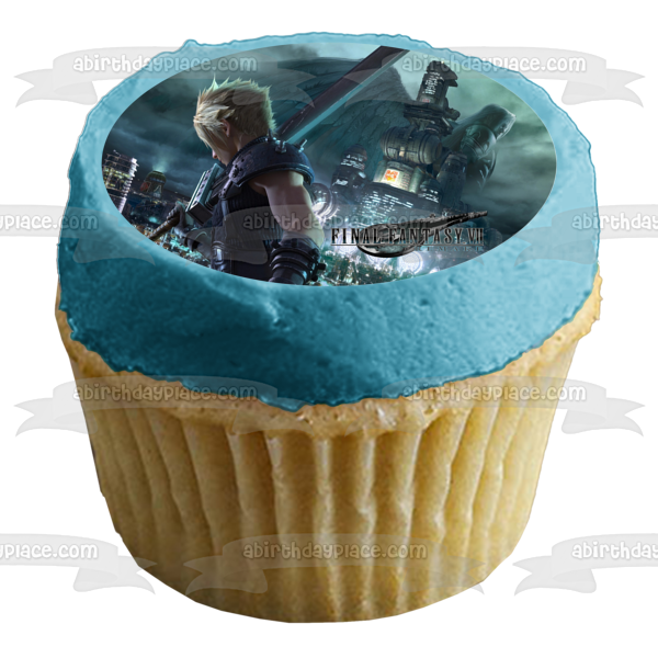 Final Fantasy 7 Remake Cloud Strife Edible Cake Topper Image ABPID51927