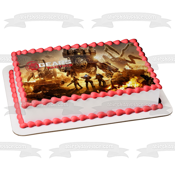 Decoración comestible para tarta de Gears Tactics Brumak Corpser Imagen ABPID51937 