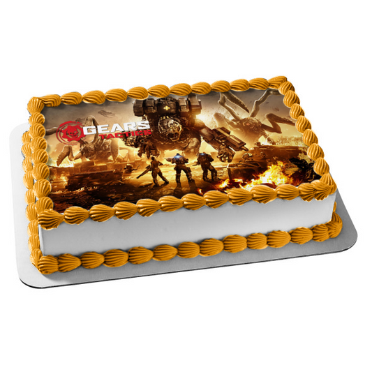 Decoración comestible para tarta de Gears Tactics Brumak Corpser Imagen ABPID51937 