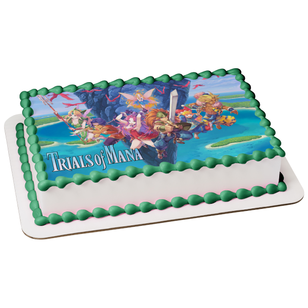 Trials of Mana Charlotte Hawkeye Angela Duran Kevin Riesz Imagen comestible para decoración de tarta ABPID51938 