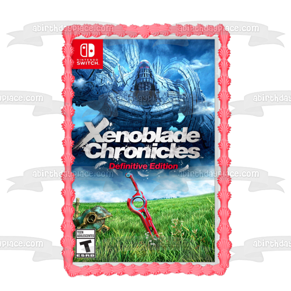 Xenoblade Chronicles Edición Definitiva Portada del videojuego Imagen comestible para decoración de tarta ABPID51950 