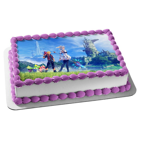 Imagen comestible para decoración de tarta de Xenoblade Chronicles Shulk Melia ABPID51949 