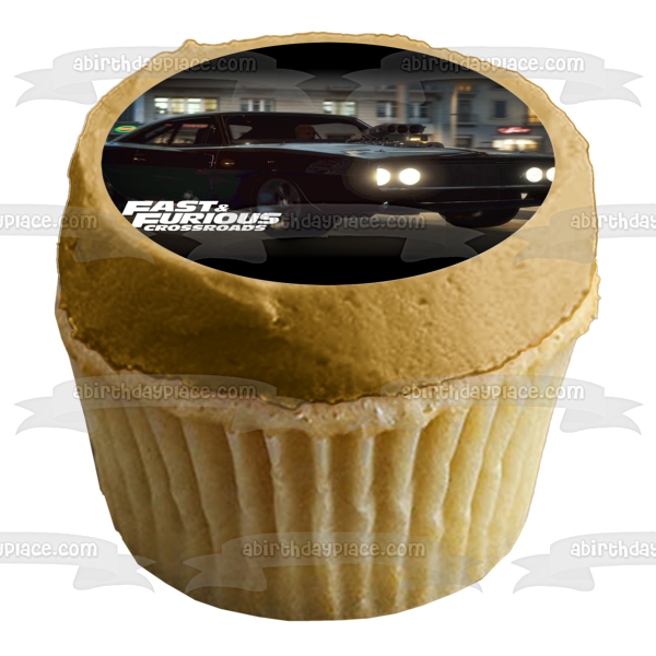 Decoración comestible para tarta con diseño de coche de carreras de Dominic Toretto de Fast and Furious Crossroads ABPID51958 