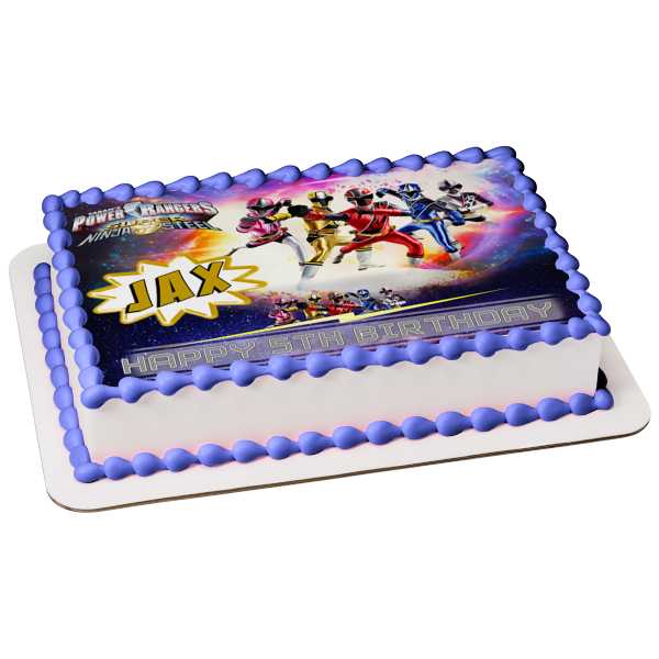 Power Rangers Super Ninja Steel Customizable Edible Cake Topper Image Edible Cake Topper Image ABPID51662