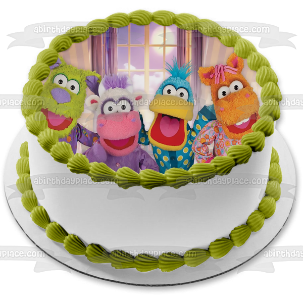 Jim Henson's Pajanimals Sweetpea Sue Apollo CowBella Squacky Edible Cake Topper Image ABPID52025