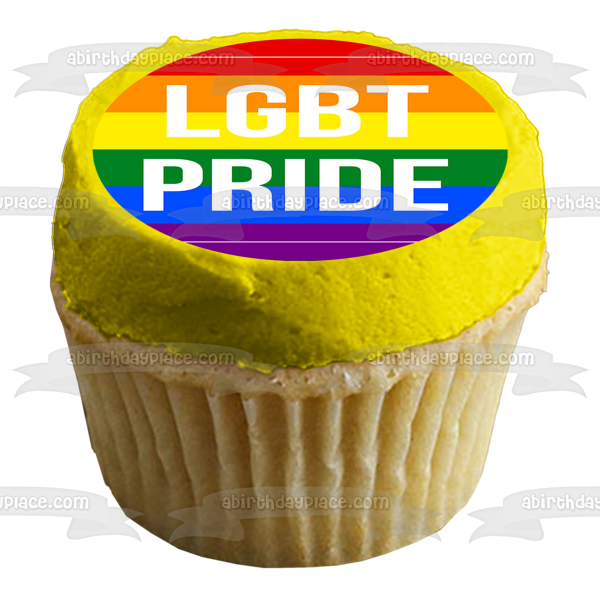 Lgbt Pride Flag Pride Rainbow Edible Cake Topper Image ABPID52046