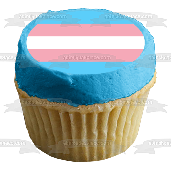 Imagen comestible para tarta con bandera del orgullo transgénero ABPID52051 