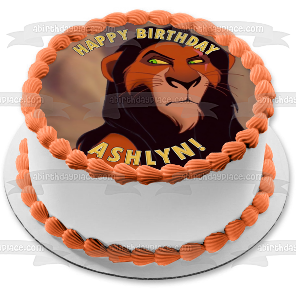 Adorno comestible para tarta de Disney con cicatriz del Rey León, imagen ABPID52204 