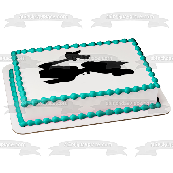 Adorno comestible para tarta con silueta de la princesa Tiana, la princesa y el sapo, imagen ABPID52234 