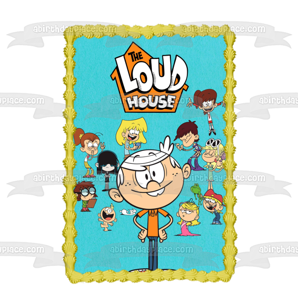 The Loud House Lori Leni Luan Lola Lucy Luna Lisa Lincoln Lily Lana Lynn Edible Cake Topper Image ABPID52087