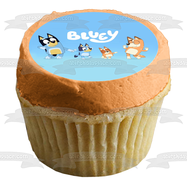 Bluey Mum Dad Chilli Edible Cake Topper Image ABPID52105