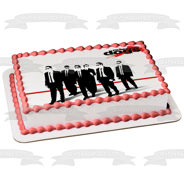 Reservoir Dogs - Decoración comestible para tarta de película de gánsteres en blanco y negro, imagen ABPID52315 