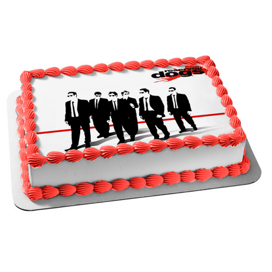 Reservoir Dogs - Decoración comestible para tarta de película de gánsteres en blanco y negro, imagen ABPID52315 