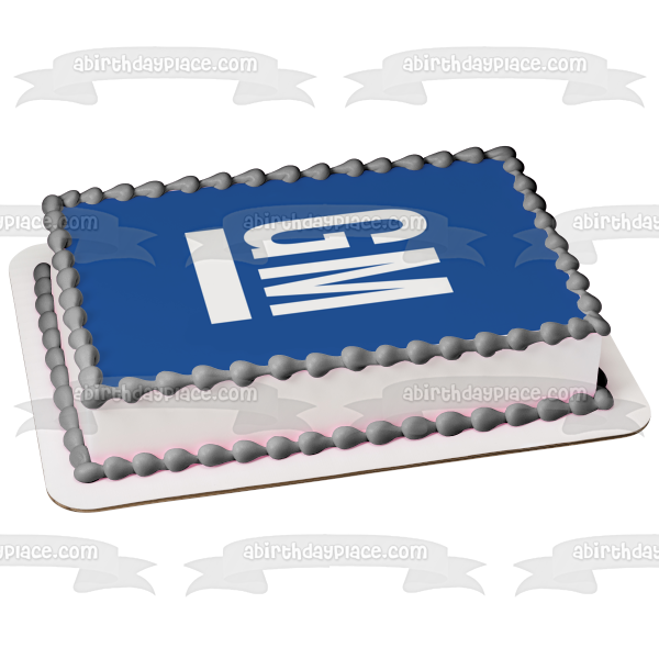 Gm General Motors Logo Car Company Blue White Edible Cake Topper Image ABPID52191