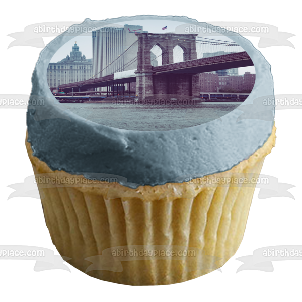 Brooklyn Bridge Park New York City Edible Cake Topper Image ABPID52601