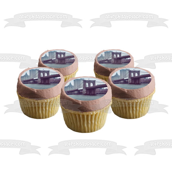 Brooklyn Bridge Park New York City Edible Cake Topper Image ABPID52601