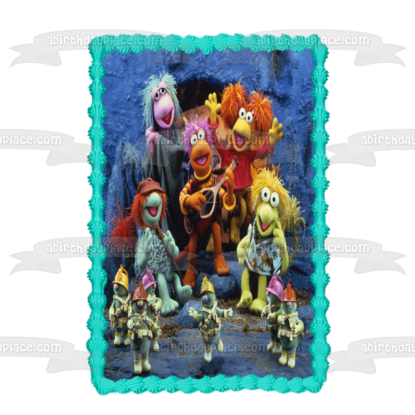 Fraggle Rock: Rock On! Gobo Fraggle Red Fraggle Monkey Fraggle Boober Fraggle Uncle Traveling Matt Wembley Fraggle Edible Cake Topper Image ABPID52471