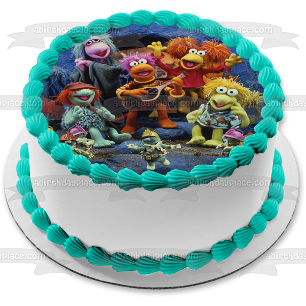 Fraggle Rock: Rock On! Gobo Fraggle Red Fraggle Monkey Fraggle Boober Fraggle Uncle Traveling Matt Wembley Fraggle Edible Cake Topper Image ABPID52471