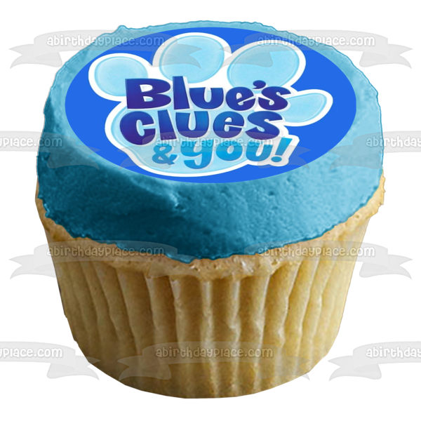 Blue's Clues & You! Blue's Pawprint Edible Cake Topper Image ABPID52502