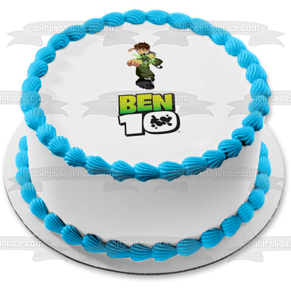 Ben 10 Logo Action Ben Tennyson Omnitrix Edible Cake Topper Image ABPID52617