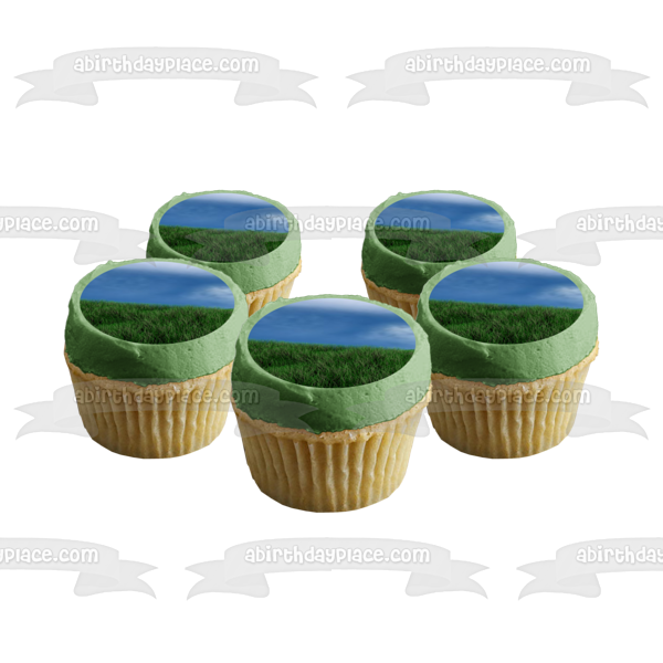 Imagen de decoración comestible para tarta con paisaje de nubes de Grassy Knoll ABPID52551 