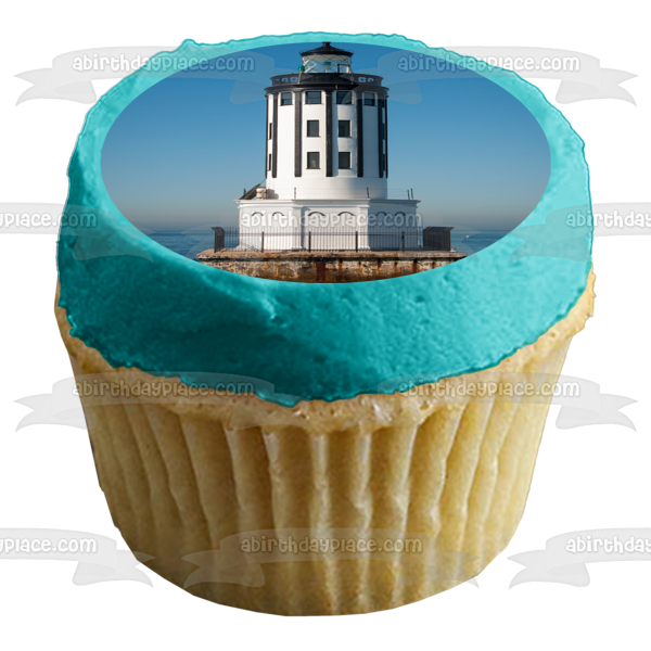 Angels Gate Lighthouse San Pedro California Edible Cake Topper Image ABPID52556