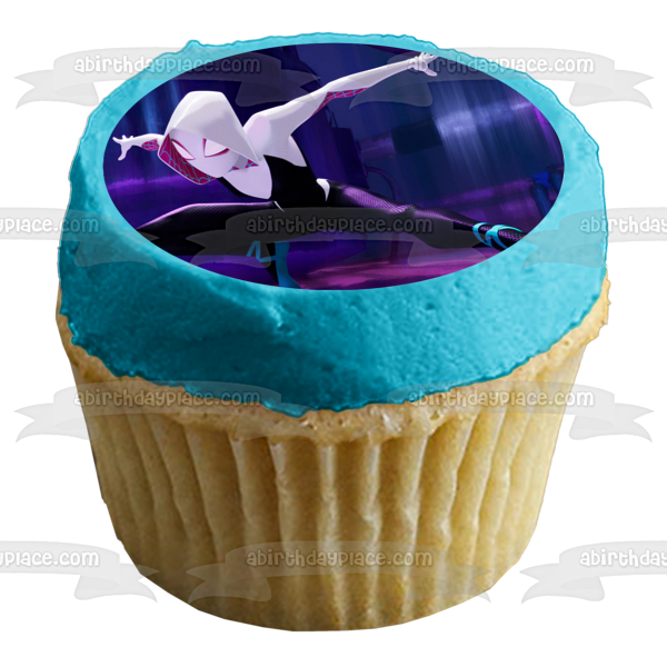 Spider-Man Into the Spider-Verse Gwen Stacy Spider Gwen Hailee Steinfeld Spider-Man Spidergwen Imagen comestible para decoración de tarta ABPID52909 