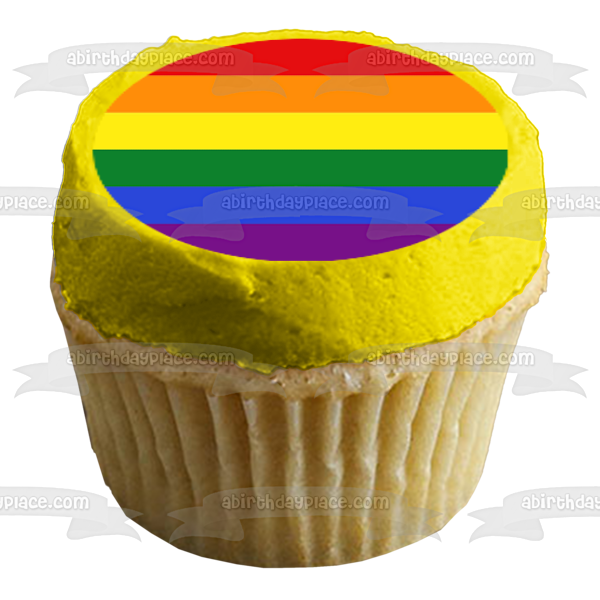 Lgbtq Pride Flag Edible Cake Topper Image ABPID52917