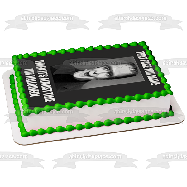 Frankenstein Feliz Halloween Meme Frankenstein Sonriendo Imagen comestible para decoración de tarta ABPID52765 