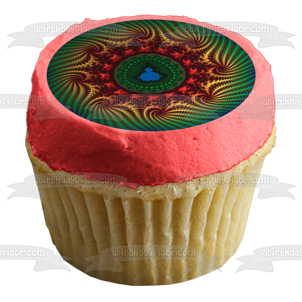 Imagen comestible para decoración de tarta con patrón de espiral colorido de Buddah ABPID52934 