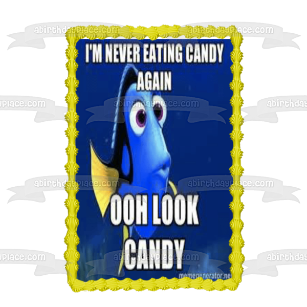 Buscando a Nemo Halloween Meme Dory Edible Cake Topper Imagen ABPID52771 