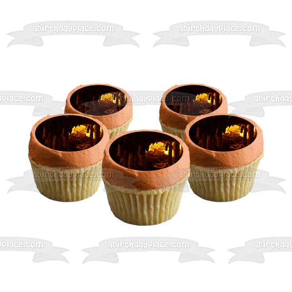 Imagen comestible para decoración de tarta con rocas de cueva ABPID52936 