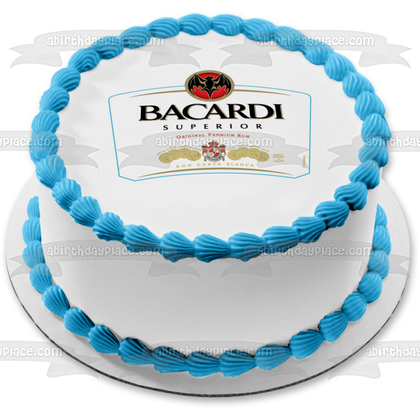 Adorno comestible para tarta de ron premium original Bacardi Superior Imagen ABPID52794 