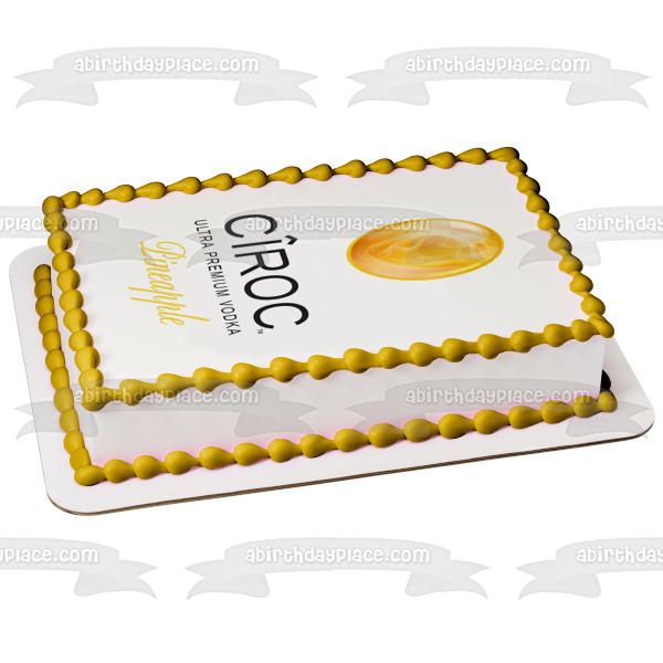 Adorno comestible para tarta Ciroc Ultra Premium Vodka Piña Imagen ABPID52796 