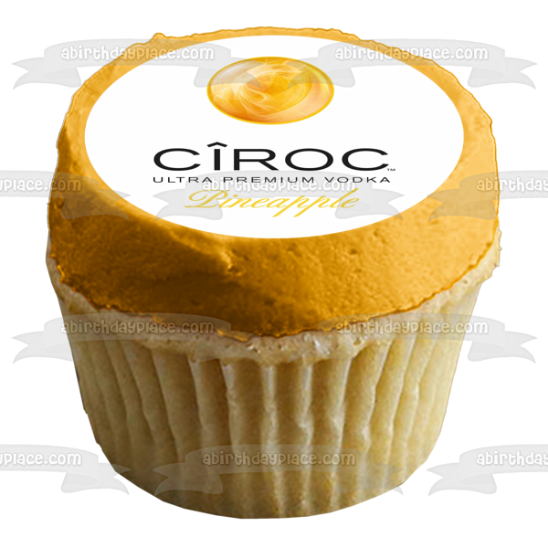 Adorno comestible para tarta Ciroc Ultra Premium Vodka Piña Imagen ABPID52796 