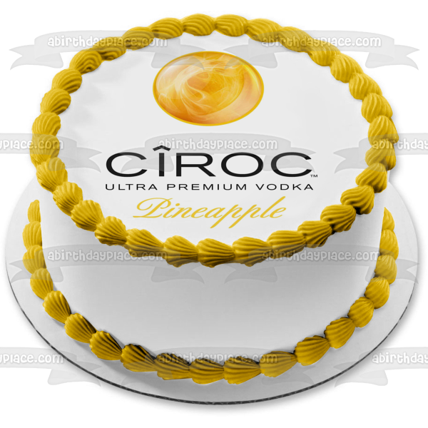 Adorno comestible para tarta Ciroc Ultra Premium Vodka Piña Imagen ABPID52796 