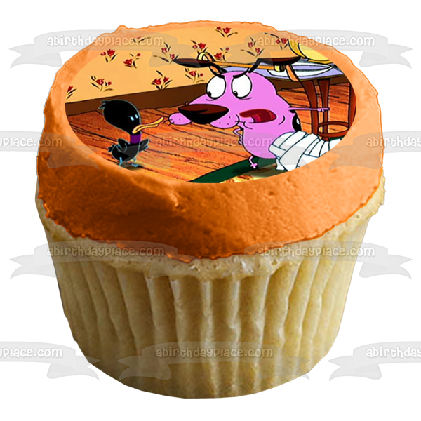 Courage the Cowardly Dog and Le Quack Edible Cake Topper Image ABPID52806