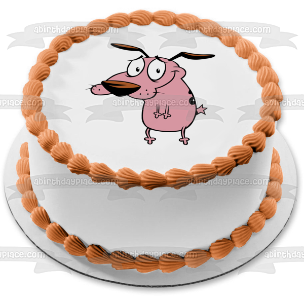 Adorno comestible para tarta Coraje, el perro cobarde, imagen ABPID52808 