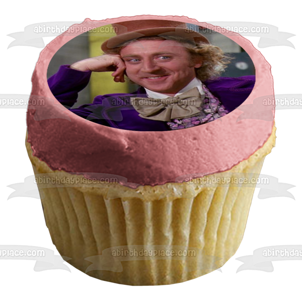 Willy Wonka y la fábrica de chocolate Gene Wilder Roald Dahl Película Decoración comestible para tarta Imagen ABPID52883 