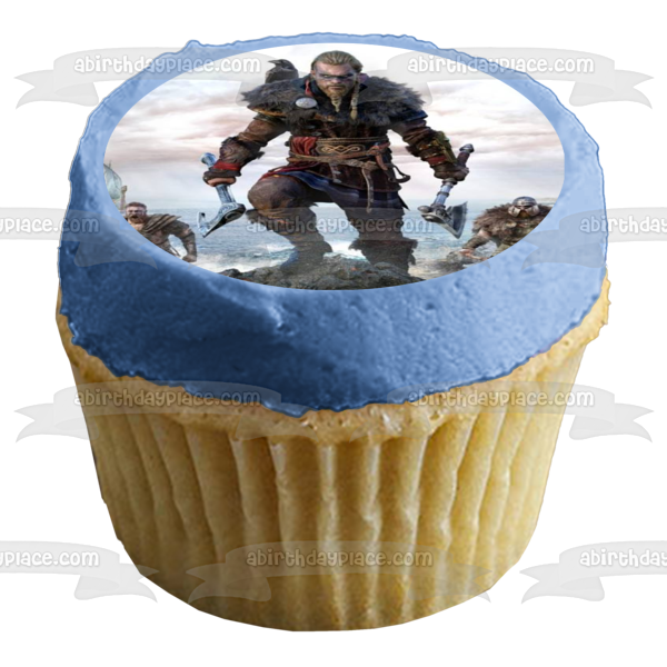 Assassins Creed Valhalla Norse Viking Video Game Edible Cake Topper Image ABPID53222