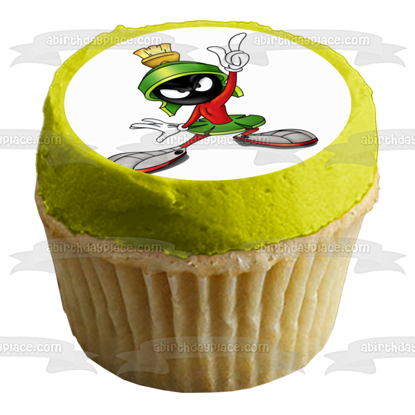 Imagen de decoración comestible para tarta de Marvin el marciano Looney Tunes, dibujos animados clásicos, ABPID53231 