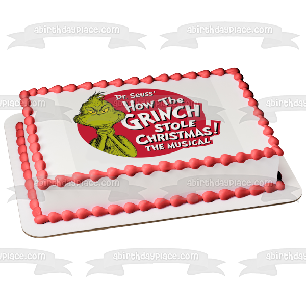 Dr. Seuss' How the Grinch Stole Christmas! The Musical Edible Cake Topper Image ABPID53276