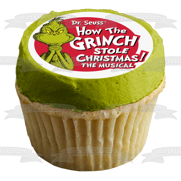 Dr. Seuss' How the Grinch Stole Christmas! The Musical Edible Cake Topper Image ABPID53276