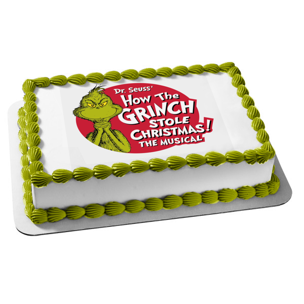 Dr. Seuss' How the Grinch Stole Christmas! The Musical Edible Cake Topper Image ABPID53276