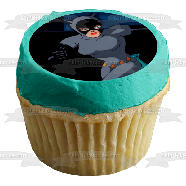 Catwoman DC Comics Batman Animated TV Show Cartoon Edible Cake Topper Image ABPID53280