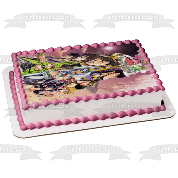 La extraña aventura de Jojo: Ojos del cielo Jotaro Kujo Dio Brando Joseph Jostar Imagen comestible para decoración de tarta ABPID53368 