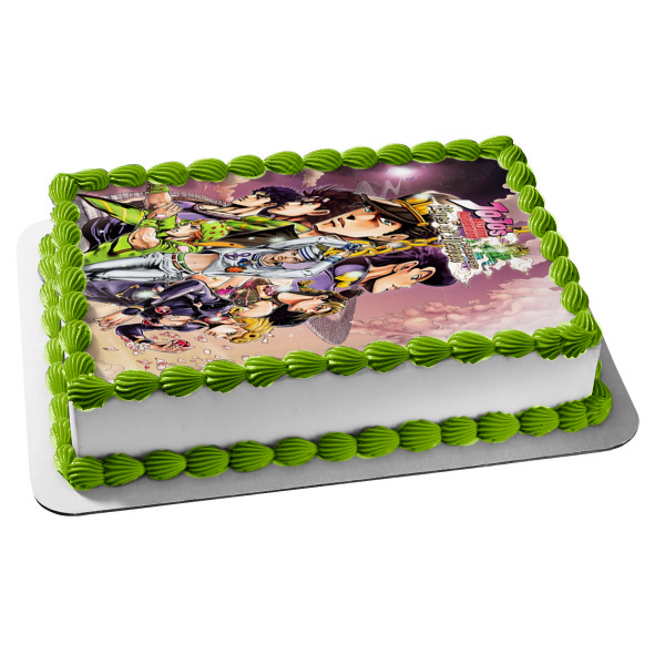 La extraña aventura de Jojo: Ojos del cielo Jotaro Kujo Dio Brando Joseph Jostar Imagen comestible para decoración de tarta ABPID53368 