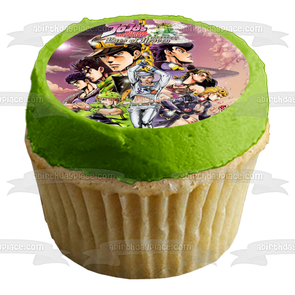 La extraña aventura de Jojo: Ojos del cielo Jotaro Kujo Dio Brando Joseph Jostar Imagen comestible para decoración de tarta ABPID53368 