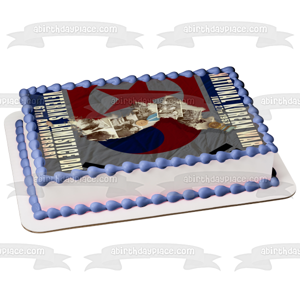 Imagen comestible para tarta del 67 aniversario del Día Nacional del Armisticio de los Veteranos de la Guerra de Corea ABPID54145 