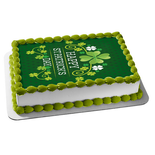 Decoración comestible para tarta con tréboles del día de San Patricio, imagen ABPID53722 